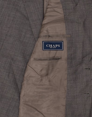 CHAPS Mens 2 Button Blazer Jacket UK 38 Medium Grey Check AC09 - Picture 3 of 3