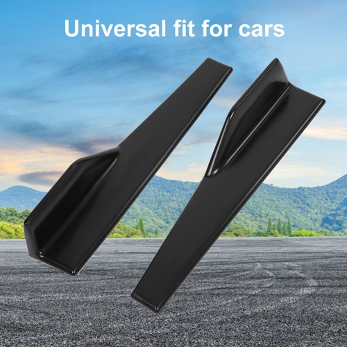 ˘2Pcs Car Matte Black Side Skirt Rocker Splitter Winglet Wings Canard Diffuser - Picture 3 of 8