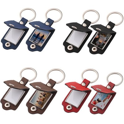 Photo Insert Keychain Leather Frame Blank DIY Craft Gift Nurse Teacher