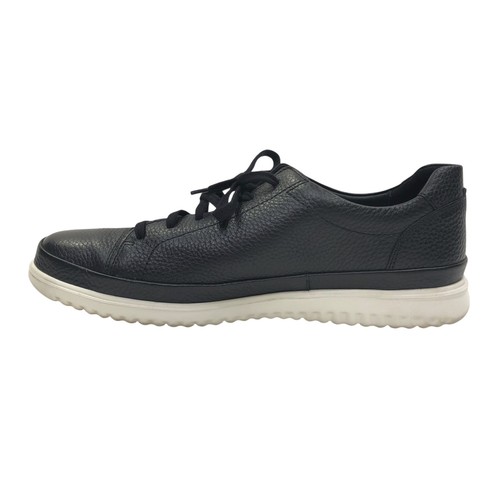 Mephisto Thomas Pebble Grain Leather Sneakers Men's Size 10.5 Black White - Picture 11 of 13
