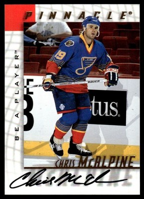 1997-98 Be A Player Auto (B) Chris McAlpine Auto St. Louis Blues #82