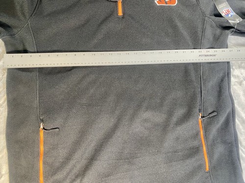 Maglione Cincinnati Bengals Ultra Game NFL Team Apparel Fleece 1/4 Zip Taglia L Nuovo con etichette - Foto 11 di 13
