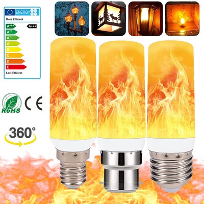 E14 E27 LED Licht Fackel 3 Modi Feuer Lampe Flammen Effekt Flacker ...