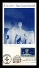 DR JIM STAMPS US POST CARD LINCOLN SESQUICENTENNIAL FIRST DAY ISSUE COVER SIZE