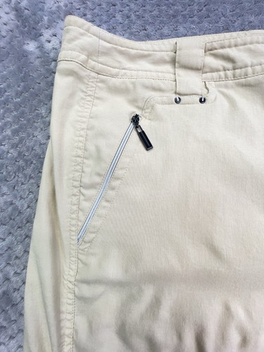 Jamie Sadock Bermuda Golf Shorts Womens 16 Beige Long Khaki Zip Stretch 35x12 - Picture 10 of 13