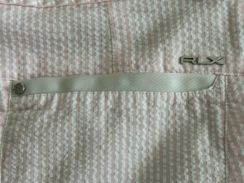 Pantalones cortos para mujer Ralph Lauren RLX rosa y blanco Seersucker talla (8) - Imagen 16 de 24