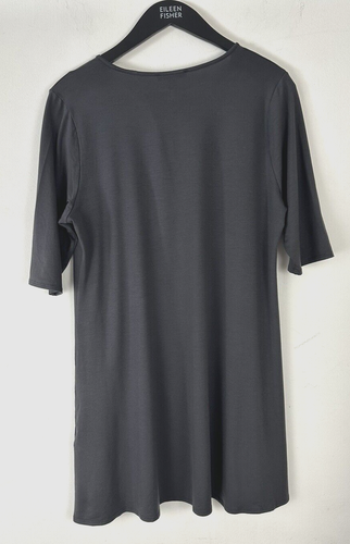 Camiseta túnica swing jersey grafito viscosa M Eileen Fisher $138 para mujer nueva con etiquetas - Imagen 5 de 6