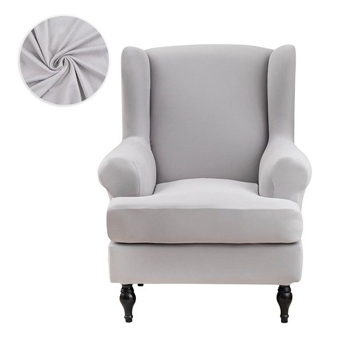 Einfarbige Ohrensesselhussen Stretch Sesselbezug für Hochzeit Loveseat - Bild 24 von 28