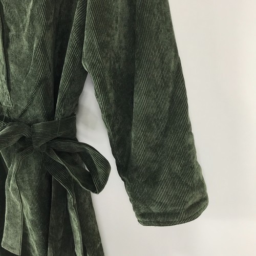 NEW Tommy Hilfiger Corduroy Dress Women's Size 12 Green Roll Tab Sleeves Belted - Picture 3 of 13