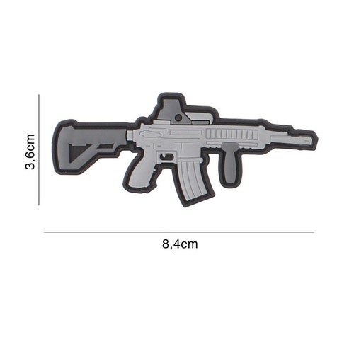 Airsoft Morale patch gun rifle M4 AK L96 SCAR hook and loop 3D PVC AEG - Foto 3 di 7