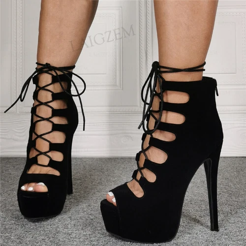 Faux suede sale platform heels