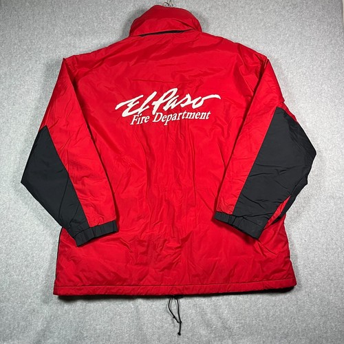 Vintage Fire Department Coat Men's Size XL Flight Red Fire Fighter El Paso TX