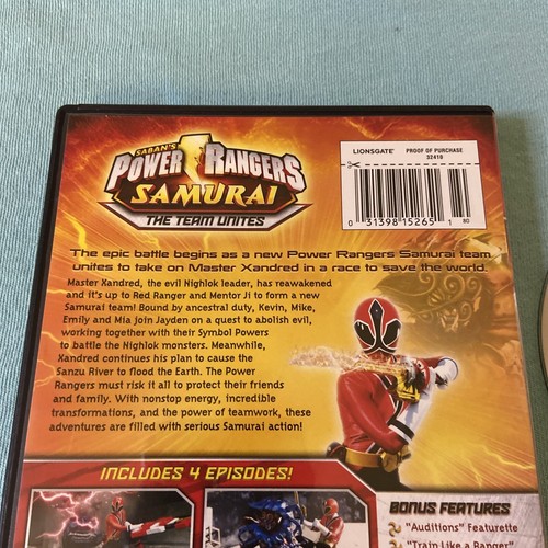 Power Rangers Samurai The Team Unites Volume One Dvd Live Action Superheroes - Bild 7 von 11