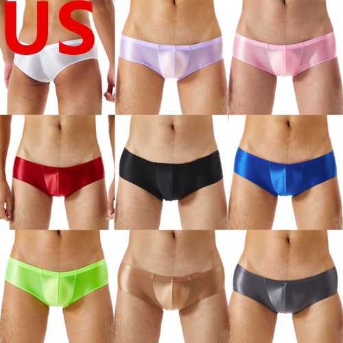 Sexy Ropa Interior Para Hombre Bragas de Satén Corte Alto Bikini Boxer Calzoncillos Bikinis Tanga - Imagen 1 de 119