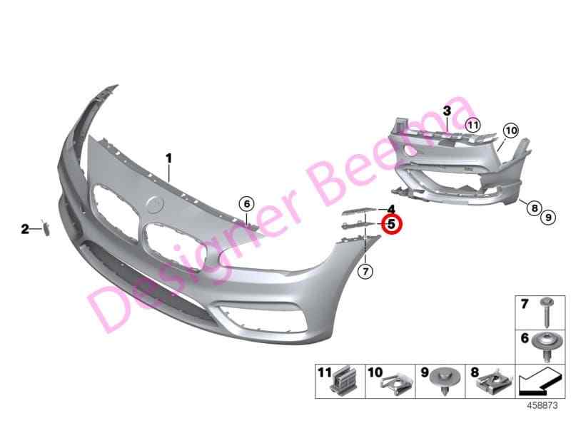 BMW 2 Series F45 F46 Front Bumper Insert - Right JS for sale 
