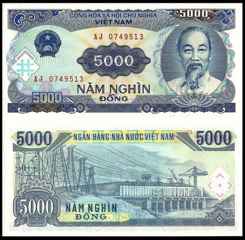 VIETNAM SET OF 5 BANKNOTES 200 500 1000 2000 5000 Lot Ho Chi Minh CURRENCY BILL - Picture 6 of 6