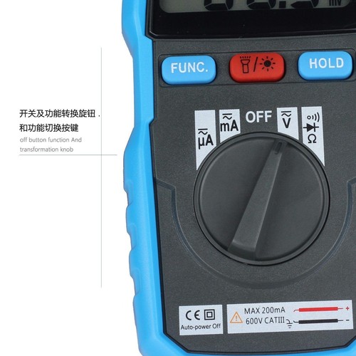 Aidetek ADM04 auto range MINI pocket digital multimeter with Test Lead OE USA - Picture 4 of 10