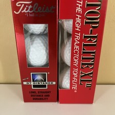 Titleist DT Distance Top Flight XL II 6 Golf Ball Set. NEW