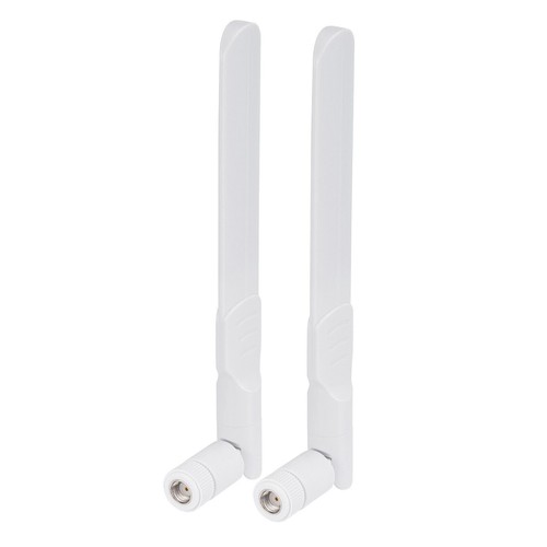 1Pair 8dBi 2.4G 5.8G Dual Band WiFi RP-SMA White Antenna for IP Camera Router - Afbeelding 7 van 10