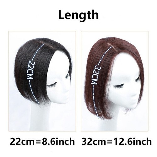 Top Hair Pieces Silk Base Topper Straight Human Hair Clip In Hair Toppers - Picture 8 of 17
