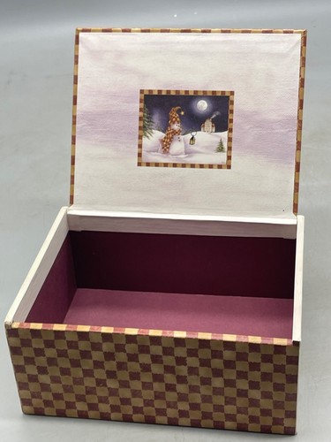 creative papers by gibson Christmas box trinket snowman moon layers 6x4.5" READ - Picture 2 of 6