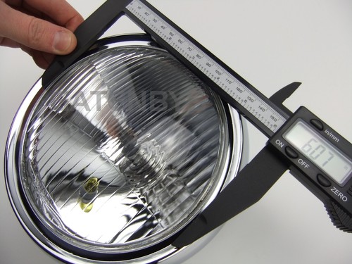 Gruppo faro cromato 7" per Honda CB175 CJ250 CB250 CB400 SUPER DREAM CD250 - Foto 14 di 16