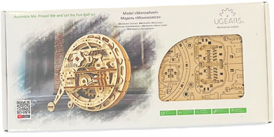 UGEARS Mechanical Wooden 3D Puzzle Model Monowheel - NEW & Sealed