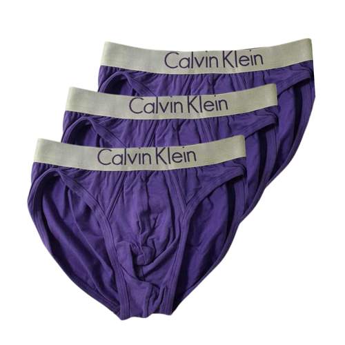 3 Pcs Calvin Klein Men's Hip Brief Metallic Chrome Cotton Ck U5820 Underwear - Picture 7 of 10