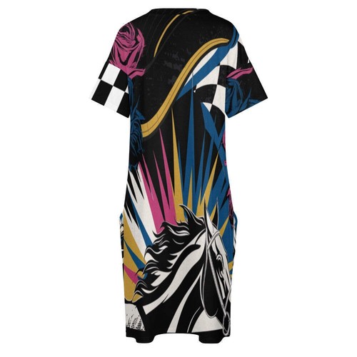 Derby Horse Rodeo Race Loose pocket dress - Picture 10 of 23