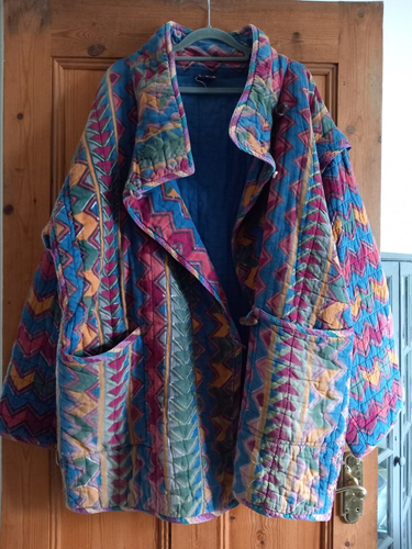 Anokhi Indian Hand Block Print Cotton Quilted/Padded Jacket 25 inch Across Chest - Picture 4 of 9