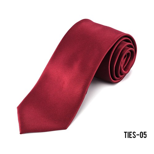 Top Quality Skinny Narrow 8cm Tie Solid Plain Wedding Slim Classic Satin Necktie - Picture 15 of 19