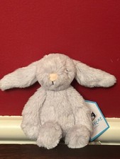 Jellycat Plush Easter Bashful Silver Bunny Bag Charm BAS4BOBC NEW with Tags 7"