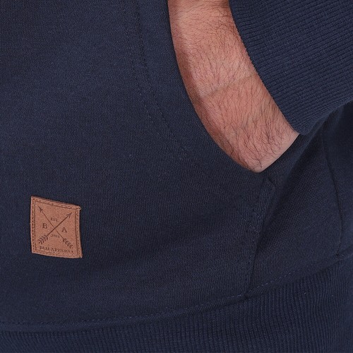 Herren Kapuzenpullover mit Reißverschluss Vlies Kapuzenpullover gemütlich warm schwarz marineblau anthrazit Port S M L XL 2XL - Bild 15 von 25