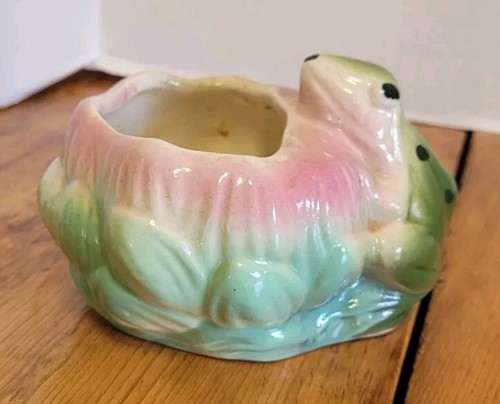 Fioriera ceramica vintage FROG 5" country casetta veranda - Foto 4 di 7