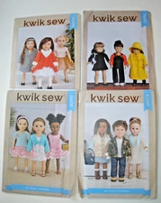 4 Kwik Sew Pattern 4375 10837 4308 10836  clothes  18" Dolls American Girl LOT