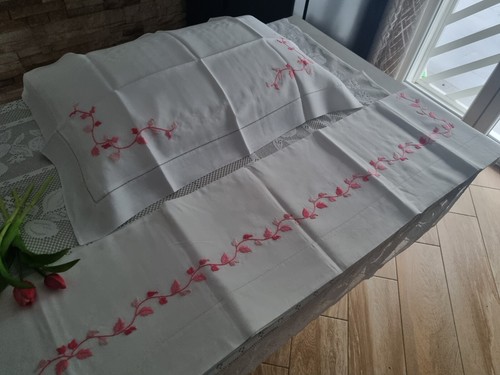 Reichhaltiges Laken in reiner Leinen mit Stickerei Handarbeit - Bild 14 von 18