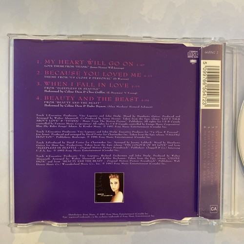 PP Celine Dion-At The Movies EP CD Single LIKE NEW CONDITION PROMO - Picture 3 of 4