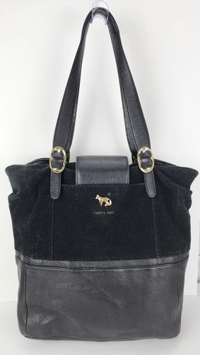 Emma Fox Leather & Suede Large Shoulder Bag - Phone Pocket, Roomy Interior - Picture 2 of 21