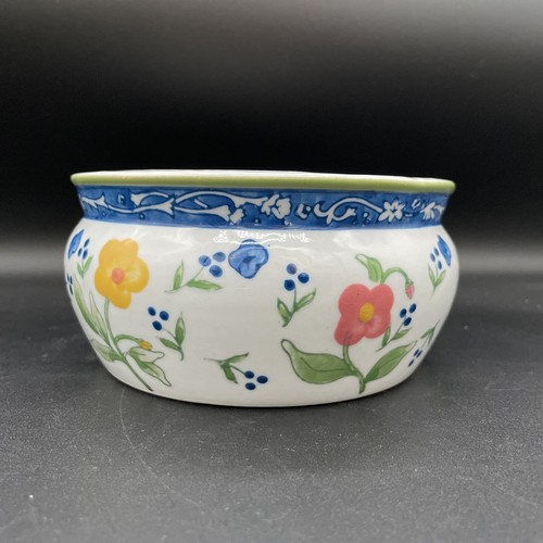 Panda Garden Earthenware Planter - Bowl Floral Flowers Pattern Stoneware Pottery - Picture 5 of 5