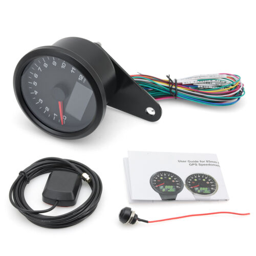 85mm LCD Digital GPS Speedometer MPH Km/H with Tacho&Fuel Gauge For Motorcycles - Picture 14 of 14