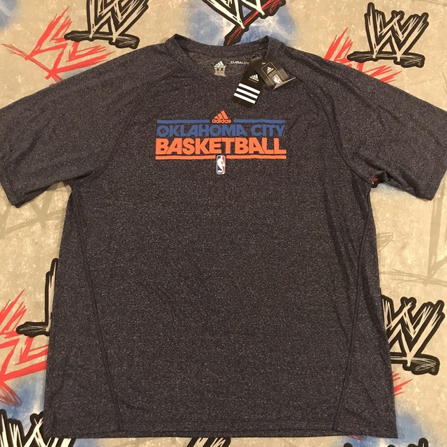 Oklahoma City Thunder Basketball T-Shirt OKC XL Adidas Clima-Lite NWT | eBay