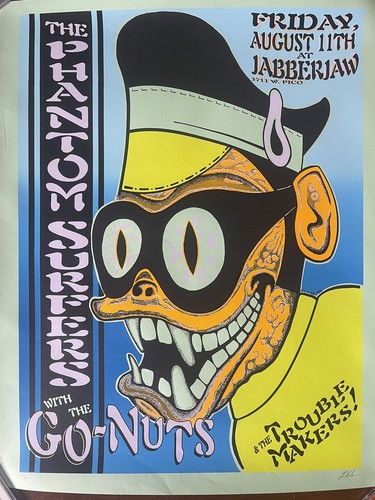 Vintage The Phantom Surfers Jabberjaw Artist Poster 29x23 Signed 110/200 A++ - Picture 4 of 4