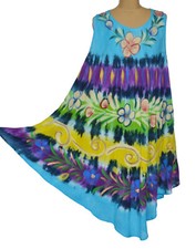 Summer dress tunic beach dress dress hippie boho tie dye 38 40 42 44 46 48 N°61.5