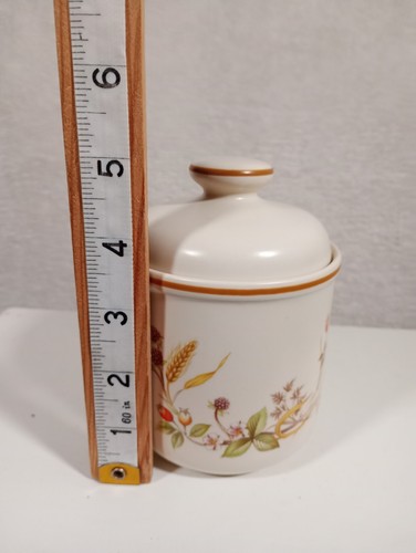 Marks Spencer St Michael Harvest Conserva Pot Coperchio Marmellata Miele Pot/Cucchiaio Foro anni 80 - Foto 10 di 12