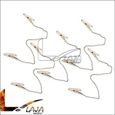 5 Pieces Napkin Holder Chain Dental Bib Clips Flexible Metal Ball Orthodontic