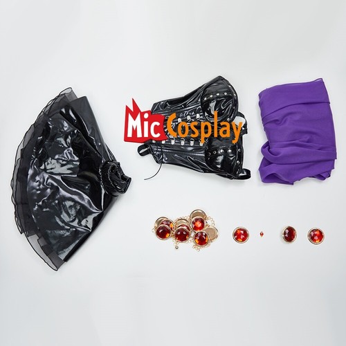Raven Derivado Informal Conjunto Correa Camiseta sin Mangas Falda con Capucha Transparente Capa Cinturón - Imagen 20 de 50