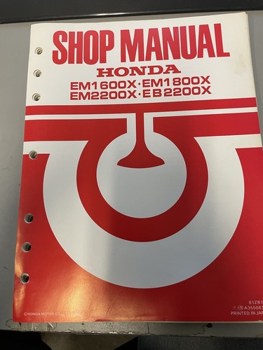 1983 Honda EM1600X EM1800X EM2200X EB2200X Shop Manual 61ZB100 OEM SW41C - Picture 1 of 8