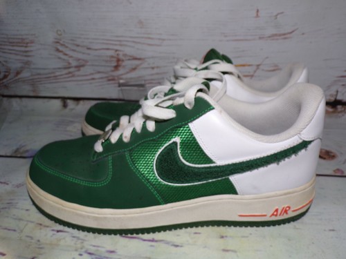 Nike Air Force 1 Low Uomo Taglia 10 Irish Miami Varsity Verde Arancione 488298-305 - Foto 6 di 6