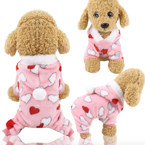 Soft Warm Pet Dog Jumpsuits Clothing for Dogs Pajamas Fleece Small Puppy Coat - Picture 6 of 8
