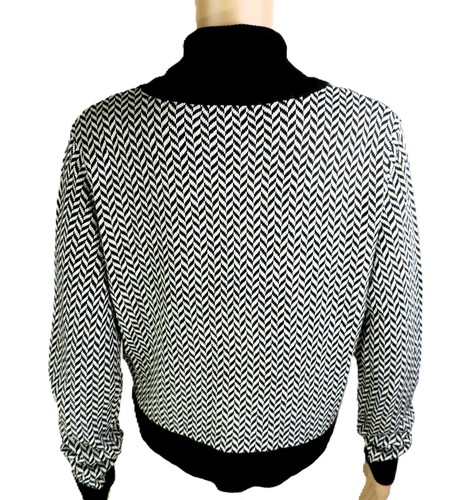 LINDA MATTHEWS Herringbone Gold Shimmer Open Front PL Knit Cardigan Shawl Collar - Picture 9 of 12
